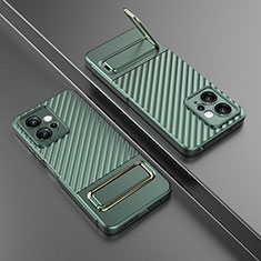 Funda Silicona Carcasa Ultrafina Goma con Soporte KC2 para Xiaomi Redmi Note 12 4G Verde