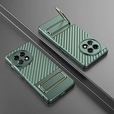 Funda Silicona Carcasa Ultrafina Goma con Soporte KC3 para OnePlus 11R 5G Verde