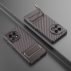 Funda Silicona Carcasa Ultrafina Goma con Soporte KC3 para OnePlus Ace 2 5G Marron