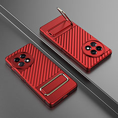 Funda Silicona Carcasa Ultrafina Goma con Soporte KC3 para OnePlus Ace 2 5G Rojo