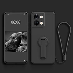 Funda Silicona Carcasa Ultrafina Goma con Soporte para OnePlus Ace 2V 5G Negro