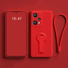 Funda Silicona Carcasa Ultrafina Goma con Soporte para OnePlus Nord CE 2 Lite 5G Rojo