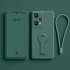 Funda Silicona Carcasa Ultrafina Goma con Soporte para OnePlus Nord CE 2 Lite 5G Verde Noche