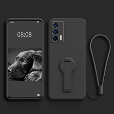 Funda Silicona Carcasa Ultrafina Goma con Soporte para Realme GT 5G Negro