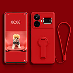 Funda Silicona Carcasa Ultrafina Goma con Soporte para Realme GT Neo5 240W 5G Rojo