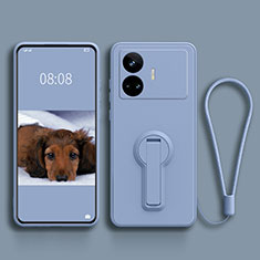 Funda Silicona Carcasa Ultrafina Goma con Soporte para Realme GT Neo5 SE 5G Gris Lavanda