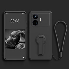 Funda Silicona Carcasa Ultrafina Goma con Soporte para Realme GT Neo5 SE 5G Negro