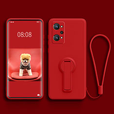 Funda Silicona Carcasa Ultrafina Goma con Soporte para Realme GT2 5G Rojo