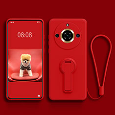 Funda Silicona Carcasa Ultrafina Goma con Soporte para Realme Narzo 60 5G Rojo