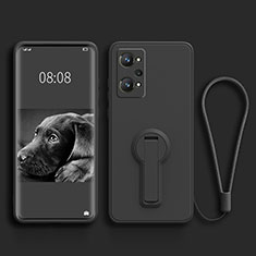 Funda Silicona Carcasa Ultrafina Goma con Soporte para Realme Q5 Pro 5G Negro