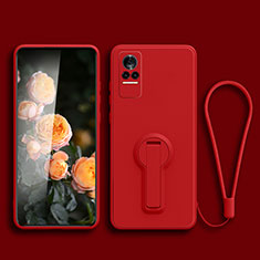 Funda Silicona Carcasa Ultrafina Goma con Soporte para Xiaomi Civi 1S 5G Rojo