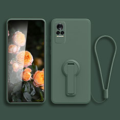 Funda Silicona Carcasa Ultrafina Goma con Soporte para Xiaomi Civi 1S 5G Verde Noche