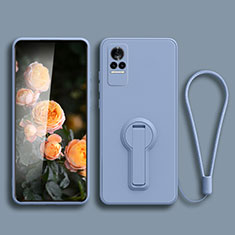 Funda Silicona Carcasa Ultrafina Goma con Soporte para Xiaomi Civi 5G Gris Lavanda