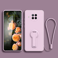 Funda Silicona Carcasa Ultrafina Goma con Soporte para Xiaomi Mi 10i 5G Purpura Claro