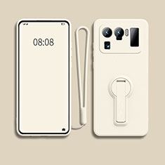 Funda Silicona Carcasa Ultrafina Goma con Soporte para Xiaomi Mi 11 Ultra 5G Blanco