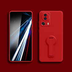 Funda Silicona Carcasa Ultrafina Goma con Soporte para Xiaomi Mi 12 Lite NE 5G Rojo