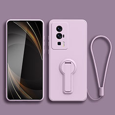 Funda Silicona Carcasa Ultrafina Goma con Soporte para Xiaomi Redmi K60 5G Purpura Claro