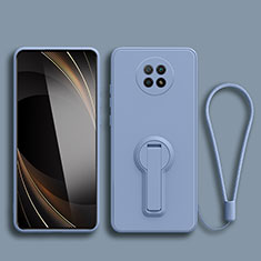 Funda Silicona Carcasa Ultrafina Goma con Soporte para Xiaomi Redmi Note 9T 5G Gris Lavanda