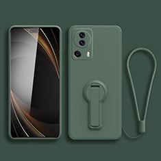 Funda Silicona Carcasa Ultrafina Goma con Soporte S01 para Xiaomi Civi 2 5G Verde Noche