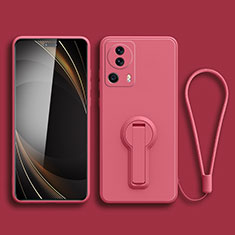 Funda Silicona Carcasa Ultrafina Goma con Soporte S01 para Xiaomi Mi 13 Lite 5G Rosa Roja