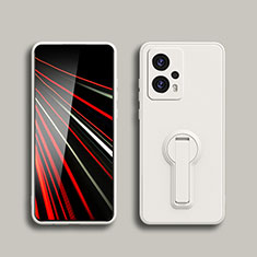 Funda Silicona Carcasa Ultrafina Goma con Soporte S01 para Xiaomi Redmi Note 11T Pro+ Plus 5G Blanco