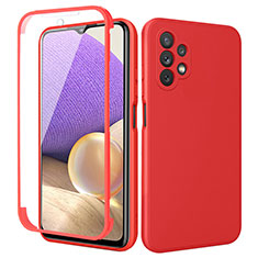 Funda Silicona Carcasa Ultrafina Goma Frontal y Trasera 360 Grados MJ1 para Samsung Galaxy A32 4G Rojo