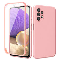 Funda Silicona Carcasa Ultrafina Goma Frontal y Trasera 360 Grados MJ1 para Samsung Galaxy A32 4G Rosa