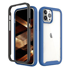 Funda Silicona Carcasa Ultrafina Goma Frontal y Trasera 360 Grados para Apple iPhone 16 Pro Max Azul