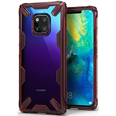 Funda Silicona Carcasa Ultrafina Goma Frontal y Trasera 360 Grados para Huawei Mate 20 Pro Rojo