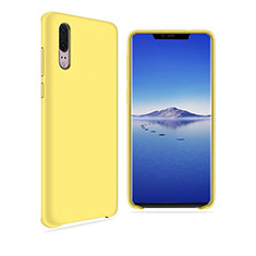 Funda Silicona Carcasa Ultrafina Goma Frontal y Trasera 360 Grados para Huawei P20 Amarillo