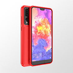 Funda Silicona Carcasa Ultrafina Goma Frontal y Trasera 360 Grados para Huawei P20 Pro Rojo