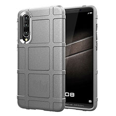 Funda Silicona Carcasa Ultrafina Goma Frontal y Trasera 360 Grados para Huawei P30 Plata