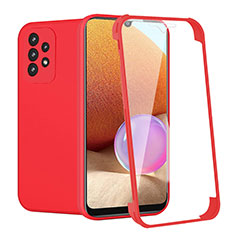 Funda Silicona Carcasa Ultrafina Goma Frontal y Trasera 360 Grados para Samsung Galaxy A32 4G Rojo