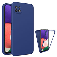 Funda Silicona Carcasa Ultrafina Goma Frontal y Trasera 360 Grados para Samsung Galaxy F42 5G Azul