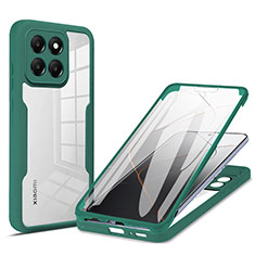 Funda Silicona Carcasa Ultrafina Goma Frontal y Trasera 360 Grados para Xiaomi Mi 14 5G Verde