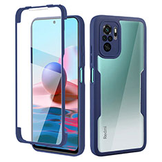 Funda Silicona Carcasa Ultrafina Goma Frontal y Trasera 360 Grados para Xiaomi Poco M5S Azul