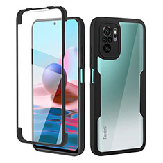 Funda Silicona Carcasa Ultrafina Goma Frontal y Trasera 360 Grados para Xiaomi Redmi Note 11 SE India 4G Negro