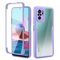 Funda Silicona Carcasa Ultrafina Goma Frontal y Trasera 360 Grados para Xiaomi Redmi Note 11 SE India 4G Purpura Claro