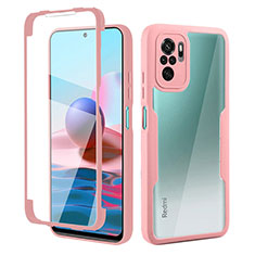 Funda Silicona Carcasa Ultrafina Goma Frontal y Trasera 360 Grados para Xiaomi Redmi Note 11 SE India 4G Rosa