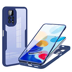 Funda Silicona Carcasa Ultrafina Goma Frontal y Trasera 360 Grados para Xiaomi Redmi Note 11S 4G Azul