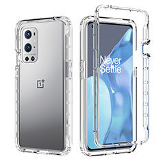 Funda Silicona Carcasa Ultrafina Transparente Goma Frontal y Trasera 360 Grados Gradiente JX1 para OnePlus 9 Pro 5G Claro