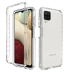 Funda Silicona Carcasa Ultrafina Transparente Goma Frontal y Trasera 360 Grados Gradiente JX1 para Samsung Galaxy A12 5G Claro