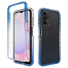 Funda Silicona Carcasa Ultrafina Transparente Goma Frontal y Trasera 360 Grados Gradiente JX1 para Samsung Galaxy A13 4G Azul