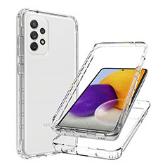 Funda Silicona Carcasa Ultrafina Transparente Goma Frontal y Trasera 360 Grados Gradiente JX1 para Samsung Galaxy A72 5G Claro