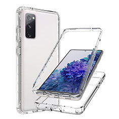 Funda Silicona Carcasa Ultrafina Transparente Goma Frontal y Trasera 360 Grados Gradiente JX1 para Samsung Galaxy S20 Lite 5G Claro