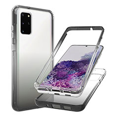 Funda Silicona Carcasa Ultrafina Transparente Goma Frontal y Trasera 360 Grados Gradiente JX1 para Samsung Galaxy S20 Plus Negro