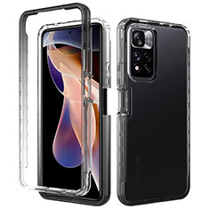 Funda Silicona Carcasa Ultrafina Transparente Goma Frontal y Trasera 360 Grados Gradiente JX1 para Xiaomi Poco X4 NFC Negro