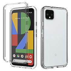 Funda Silicona Carcasa Ultrafina Transparente Goma Frontal y Trasera 360 Grados Gradiente para Google Pixel 4 XL Claro