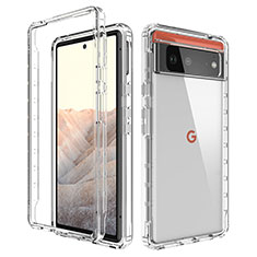 Funda Silicona Carcasa Ultrafina Transparente Goma Frontal y Trasera 360 Grados Gradiente para Google Pixel 6 5G Claro