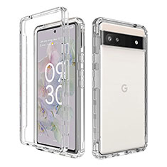 Funda Silicona Carcasa Ultrafina Transparente Goma Frontal y Trasera 360 Grados Gradiente para Google Pixel 6a 5G Claro